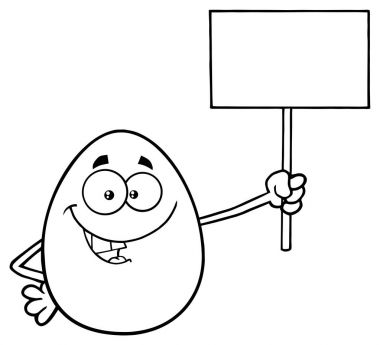 Paskalya yumurtası boş işaret tutan