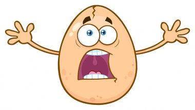 Kırık yumurta karakter korkuttu