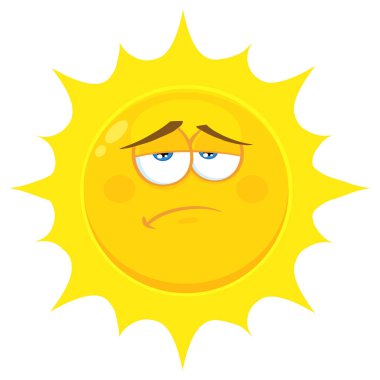 Üzgün çizgi film güneş 