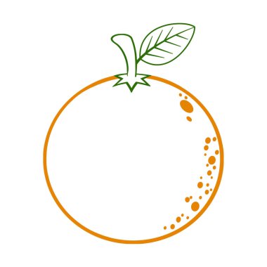 Renk turuncu meyve kontur simgesini 