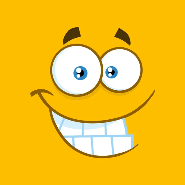 Smiling Cartoon Face — Stock Vector