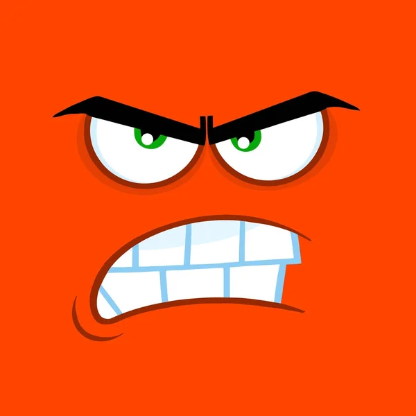 Aggressives Cartoon-Gesicht — Stockvektor