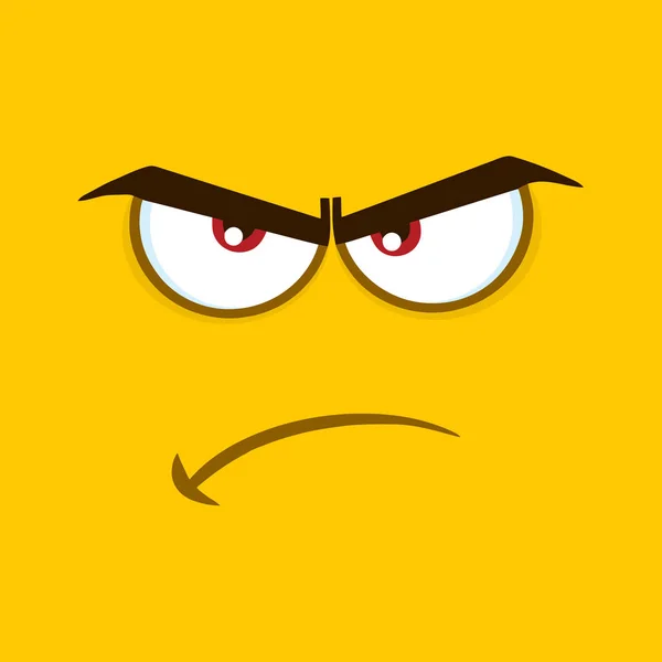 Сердитий мультфільм обличчя — стоковий вектор