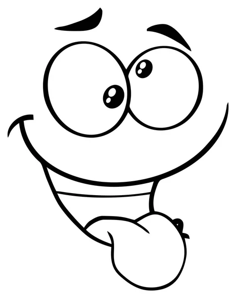 Sorridente volto cartone animato — Vettoriale Stock