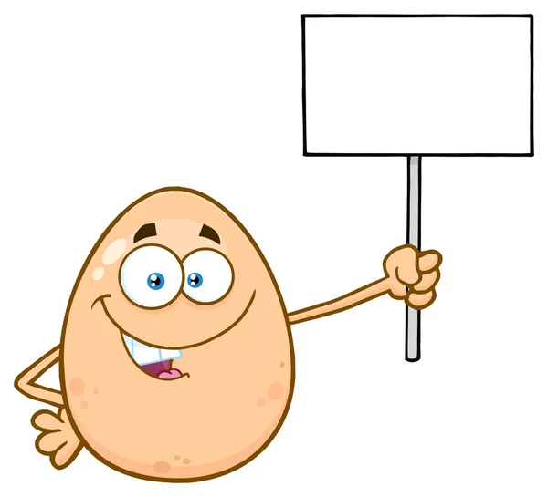 Easter Egg segurando sinal em branco — Vetor de Stock
