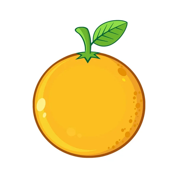 Fruta laranja em estilo cartoon — Vetor de Stock