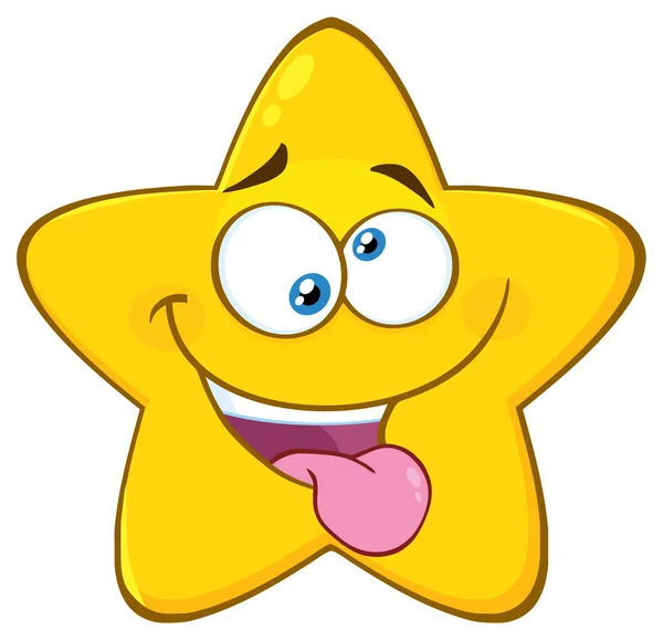 Yellow Star Cartoon Character — Stock Vector