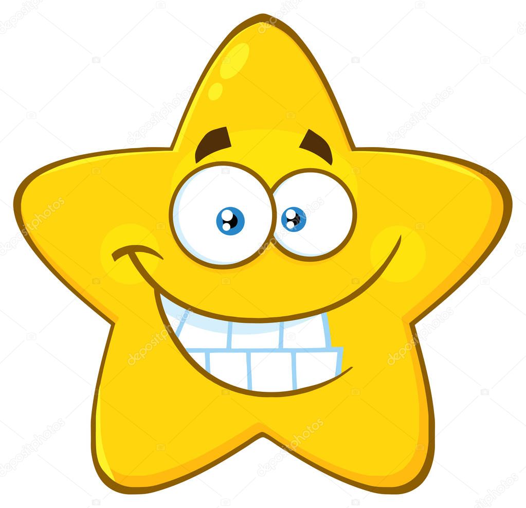 Funny Yellow Star Cartoon Character — Stock Vector © HitToon #169479550