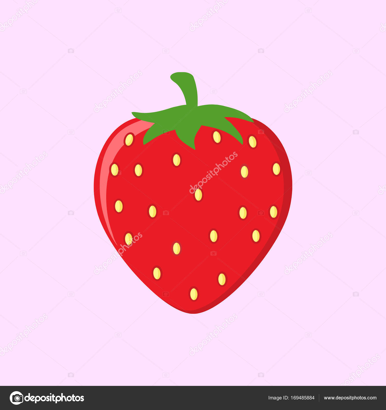 Image vectorielle Dessin animé à la fraise par ©HitToon - 169485884, image size:1600x1700