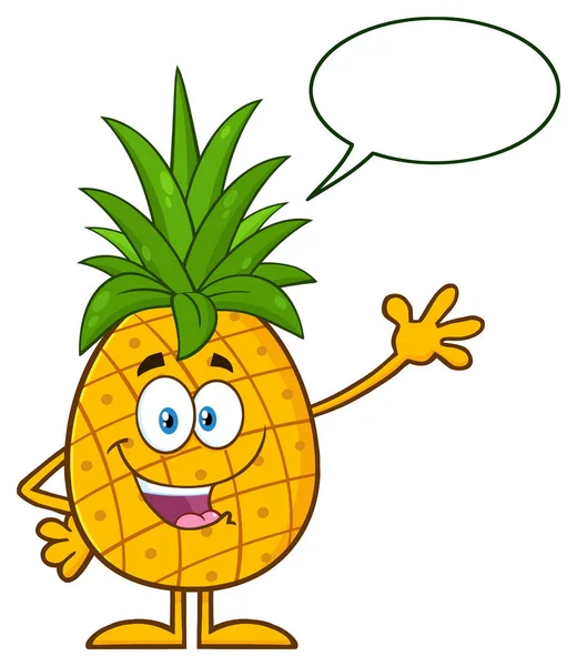 Personnage de dessin animé ananas — Image vectorielle