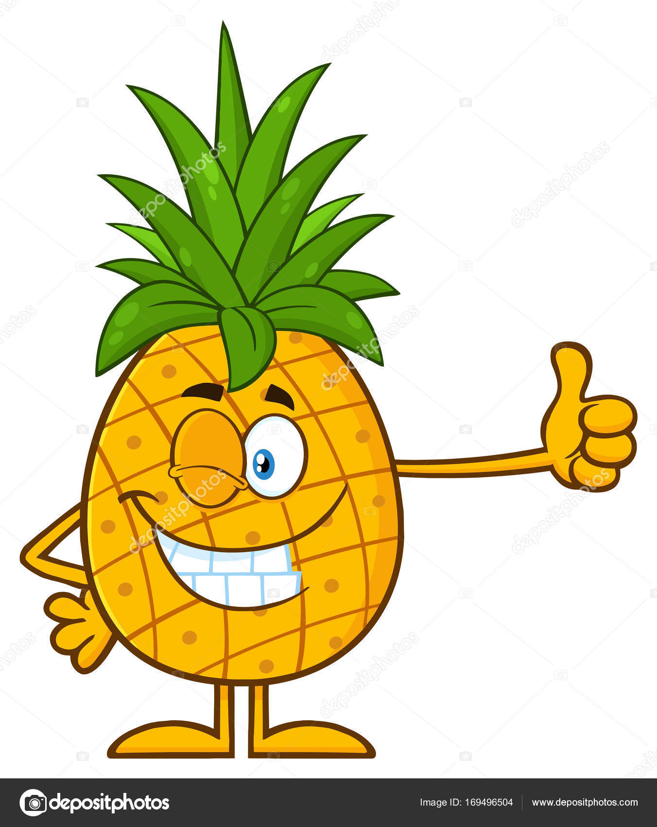 Pineapple Cartoon Character Stock Vector Image by ©HitToon #169496504