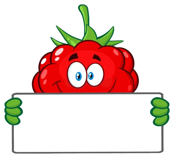 Karakter Raspberry dengan Tanda Tangan - Stok Vektor