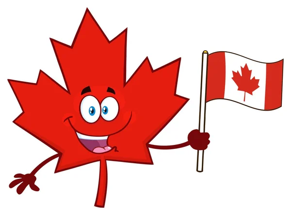 Drapeau Canadian Maple Leaf Holding — Image vectorielle