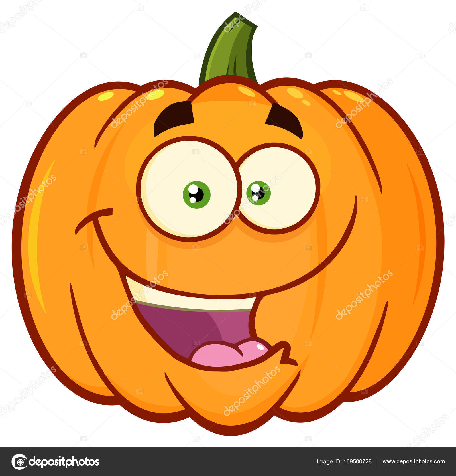 grappige halloween pompoen — Stockvector © HitToon #169500728