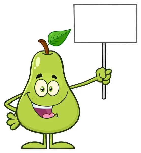快乐的绿色梨子字符 — 图库矢量图片