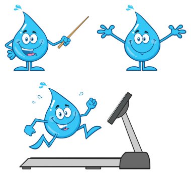 Mavi Su Damlası Çizgi Film Karakteri Ayarları