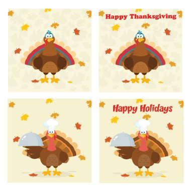 Clipart Illustration Mutlu Hindi Kuş Çizgi Filmi Ayarları