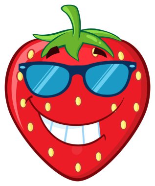 Çilek Karikatürü Maskot Karakteri