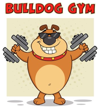Bulldog çizgi film maskot karakteri