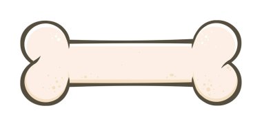 Köpek Kemiği Çizim Vektörü İllüstrasyonu