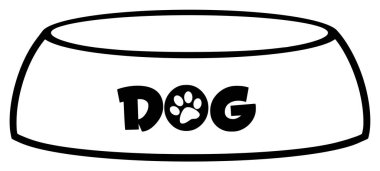 Dog Bowl Basit Tasarım Vektörü