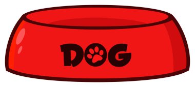 Dog Bowl Basit Tasarım Vektörü
