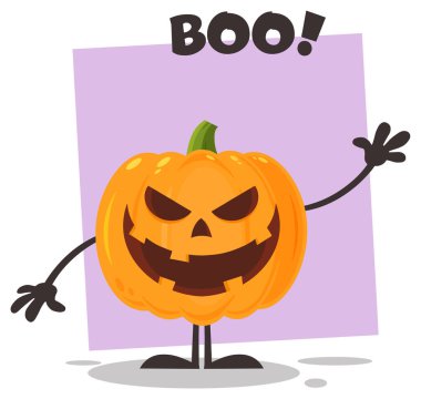 Balkabağı Sebzeleri Çizgi Film Emoji Karakteri 