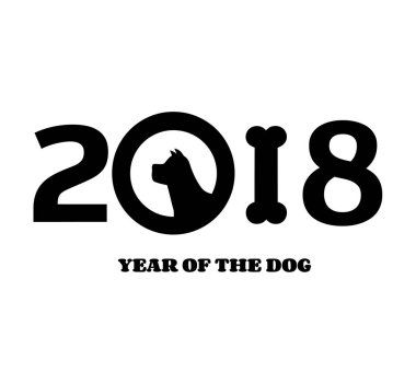 Köpek Yılı 2018 Sayılar Tasarımı 