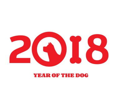 Köpek Yılı 2018 Sayılar Tasarımı 