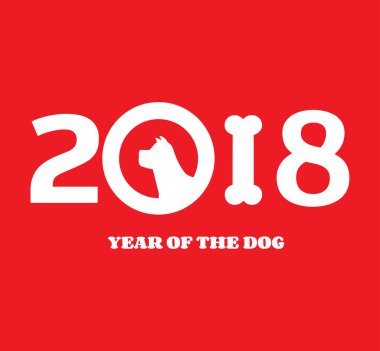 Köpek Yılı 2018 Sayılar Tasarımı 