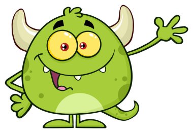 Canavar Çizgi Filmi Emoji Karakteri