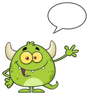 Canavar Çizgi Filmi Emoji Karakteri