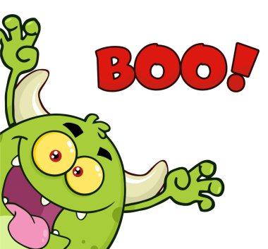 Canavar Çizgi Filmi Emoji Karakteri