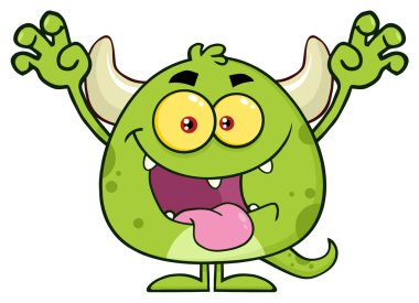 Canavar Çizgi Filmi Emoji Karakteri