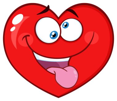 Kırmızı Kalp Emoji Surat Karakteri 