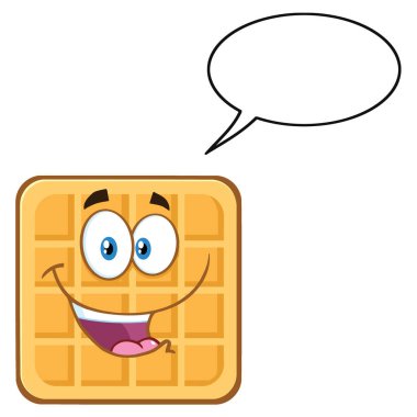 Şef Meydanı Waffle Çizgi Film Maskotu Karakteri
