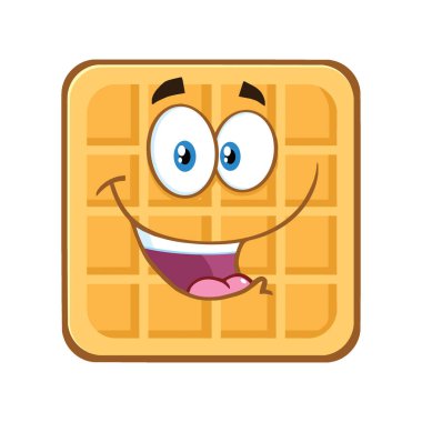 Şef Meydanı Waffle Çizgi Film Maskotu Karakteri