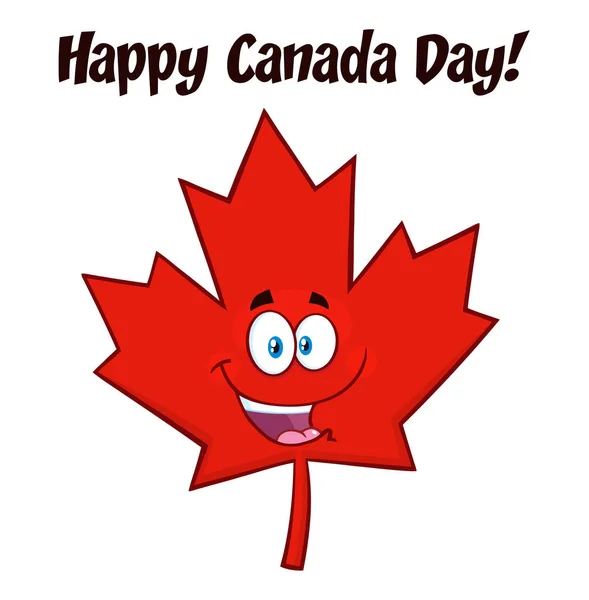 Caractère Mascotte Feuille Érable Rouge Canada — Image vectorielle