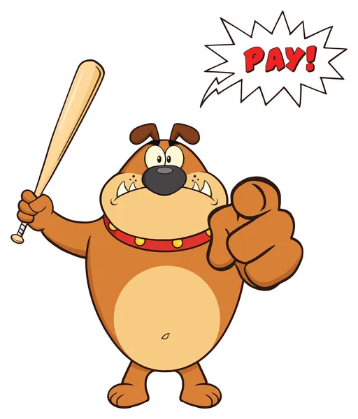 Bulldog Cartoon Mascot Character — Stock Vector