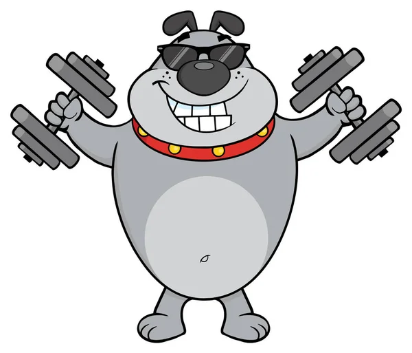 Mascotte Bulldog Cartoon Caractère — Image vectorielle