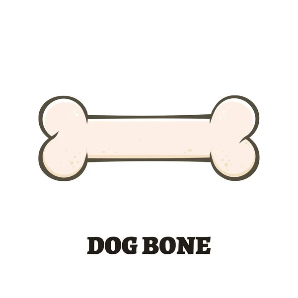 Hondenbot Cartoon Tekenen Vector Illustratie — Stockvector