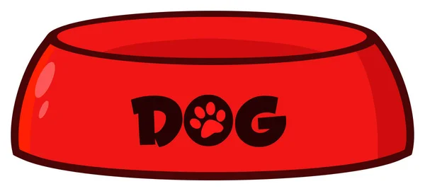 Dog Bowl Drawing Simple Design Vector — ストックベクタ