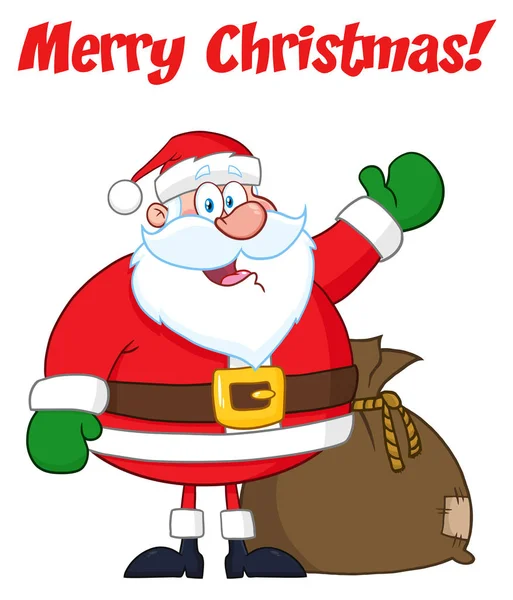 Santa Claus Cartoon Mascot Character — стоковий вектор