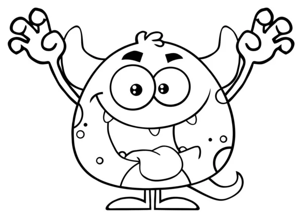 Monster Cartoon Emoji Character — Stockový vektor