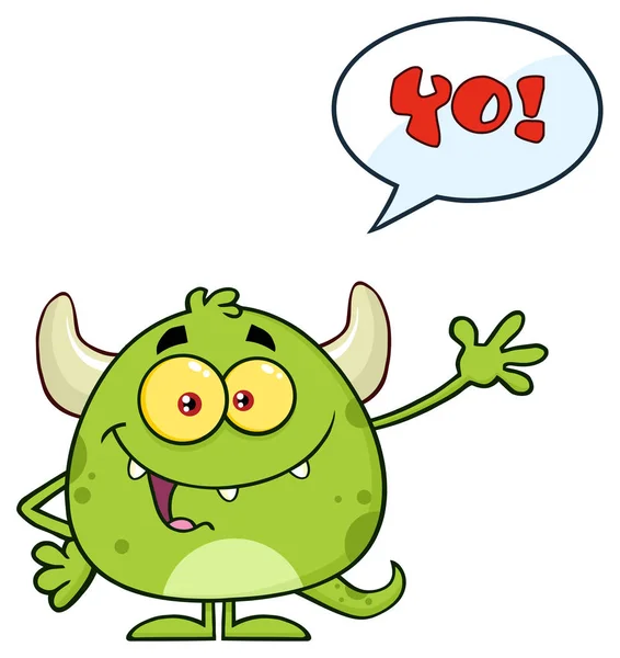 Monster Cartoon Emoji Character — Stock Vector