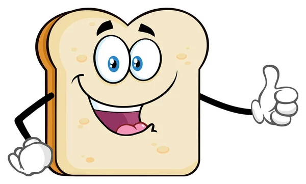 Caractère Mascotte Bread Slice — Image vectorielle