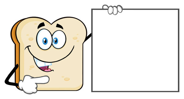 Bread Slice Cartoon Mascot Character