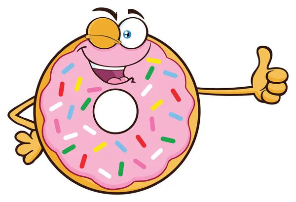 Chocolade Donut Cartoon Mascotte Karakter — Stockvector