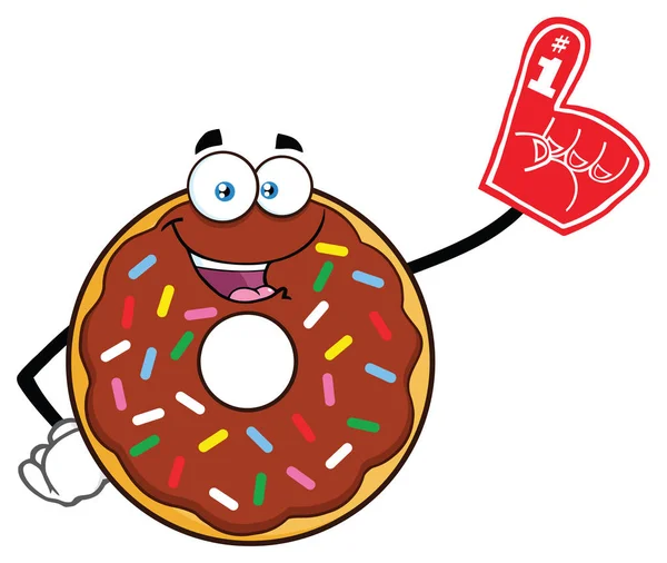 Σοκολάτα Donut Cartoon Mascot Χαρακτήρα — Διανυσματικό Αρχείο