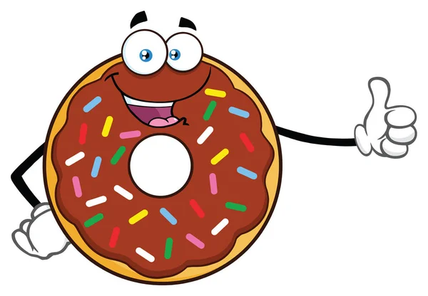 Шоколад Donut Cartoon Mascot Character — стоковий вектор